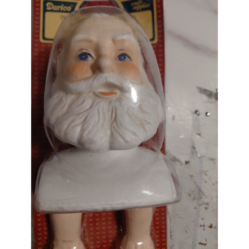 Vintage Rare Darice Porcelain Old Fashioned Make Your Own Santa Head & hands Pcs - Picture 10 of 10